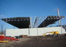 Most – Komořany, zastřešení montované haly