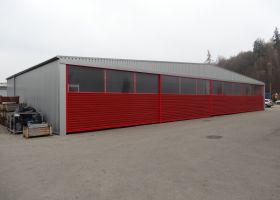 Přístavba přístřešku u montované výrobní haly, ALU a.s., Černá Hora