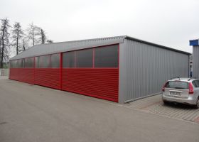Přístavba přístřešku u montované výrobní haly, ALU a.s., Černá Hora