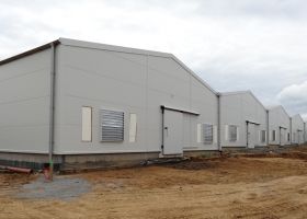 skladové montované haly, areál ČESKÉ HOUBY a.s. v Nedvědici u Soběslavi