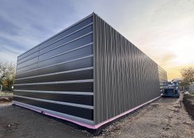 Detail opláštění garáží TS Židenice od HAK PROFI