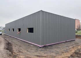 Opláštění garáží TS Židenice od prumyslovehaly.cz