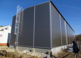 Skladová montovaná ocelová hala ve Zlín - Malenovicích, FLEXFOL TRADE Zlín Malenovice I